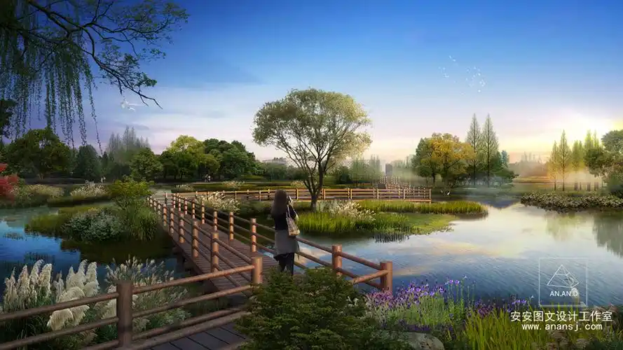 湿地公园效果图 - 安安设计表现