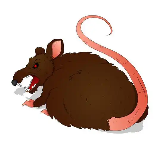 可怕的老鼠,创意设计艺术的可怕鼠矢量图