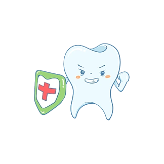 爱牙日卡通牙齿形象之超人牙牙