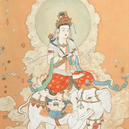 普贤菩萨的坐骑是灵牙仙的六牙白象.