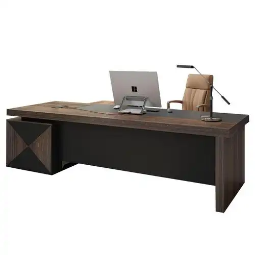 老板桌木制豪华和皮椅现代新设计老板办公桌行政经理办公桌办公家具