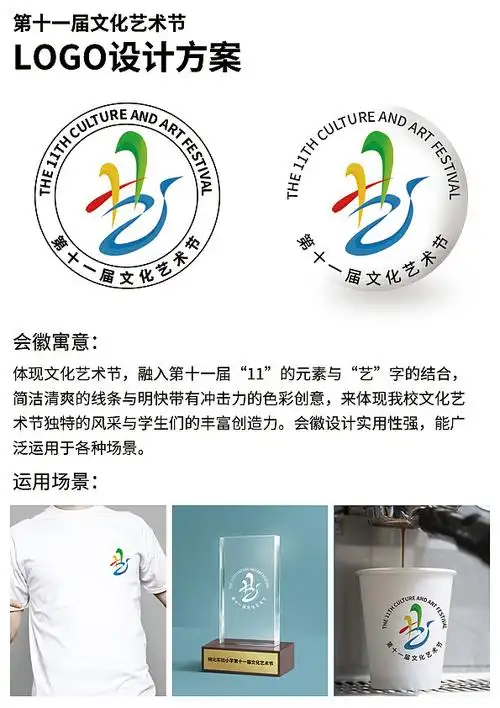 余姚姚北实验小学艺术节会徽|平面|标志|年少有钱 - 原创作品 - 站酷