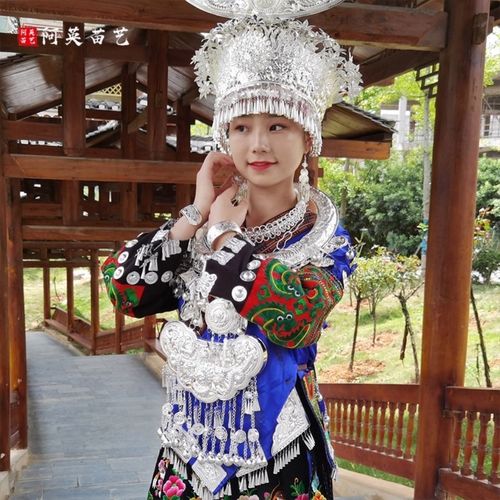 阿英苗艺 贵州苗族头饰苗银帽子项圈少数民族银饰苗族雷山盛装