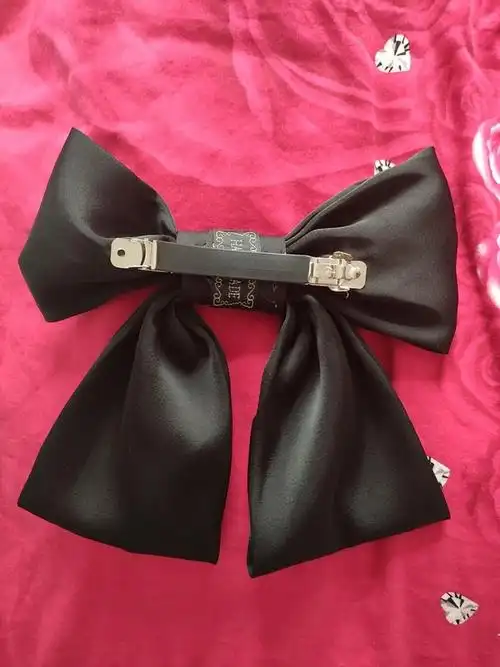 2023-01-17 13:40:39 在逃公主发夹黑色蝴蝶结抓夹大号女后脑勺发饰