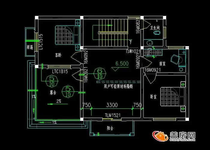 14米x8米适合农村的普通简单自建房设计全套施工图纸