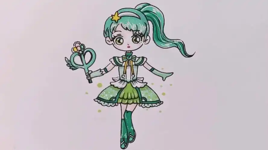 绘画巴啦啦小魔仙,有喜欢她的就跟着我一起画吧