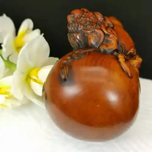 002黄杨木金蟾葫芦