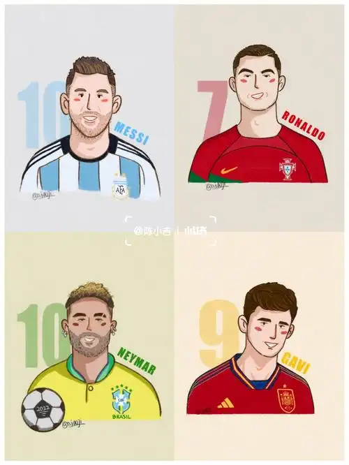 杯卡塔尔20226415  #梅西  #c罗  #内马尔  #加维  #头像  #足球