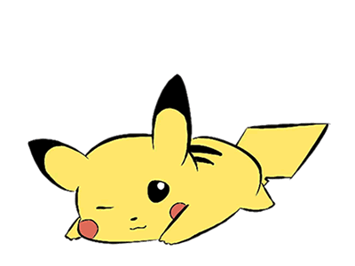 趴着的皮卡丘简笔画