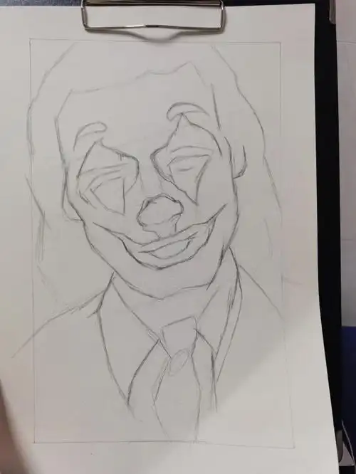 水溶性彩铅画小丑