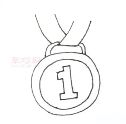 幼儿画金牌步骤图解来学金牌简笔画