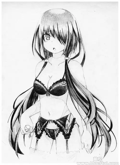 新手练习线稿约会大作战时崎狂三线稿51p