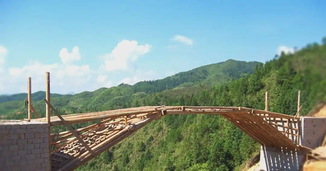 古代木拱桥,编梁木拱桥,仿古木制廊桥,再现传统鲁班工匠精神