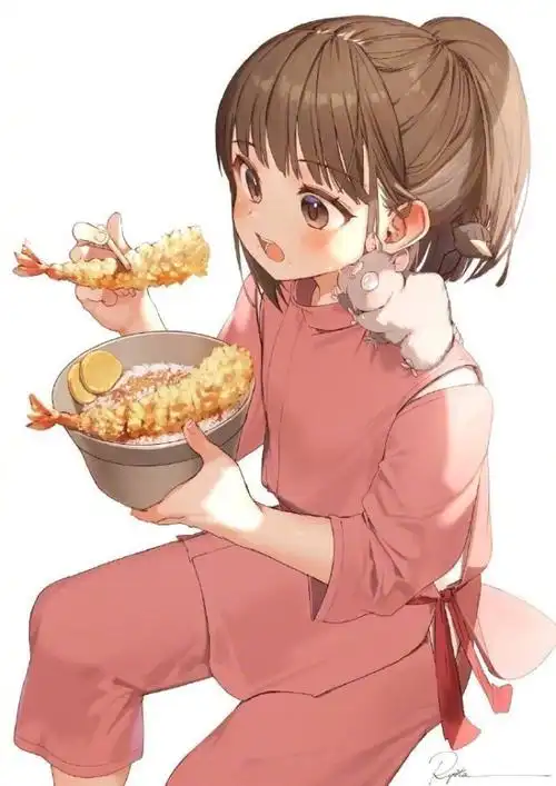 画师笔下圆圆脸的吃货小姐姐们好可爱感觉一天都被治愈了