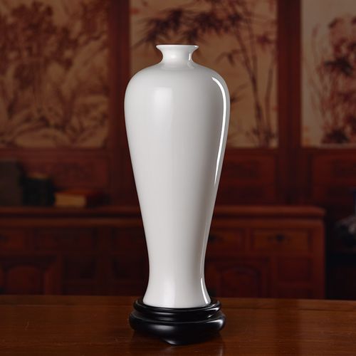 东方泥土美人装饰品中式新中式陶瓷器摆件白瓷德化花瓶花瓶