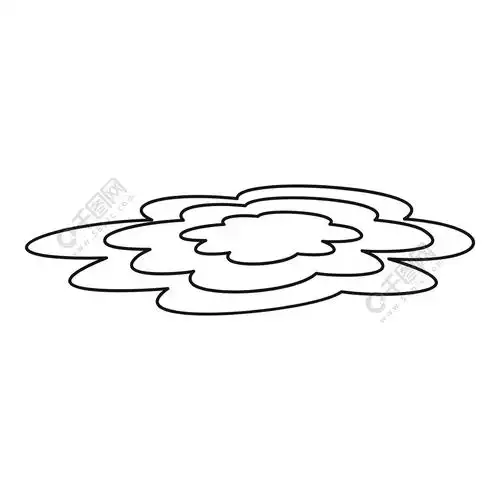 水水坑图标概述水水坑网的传染媒介象的例证水坑图标,轮廓样式