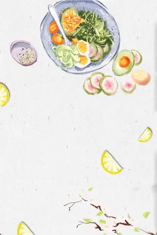 健康 营养 水果 沙拉, 水果沙拉海报背景, 美食, 海报