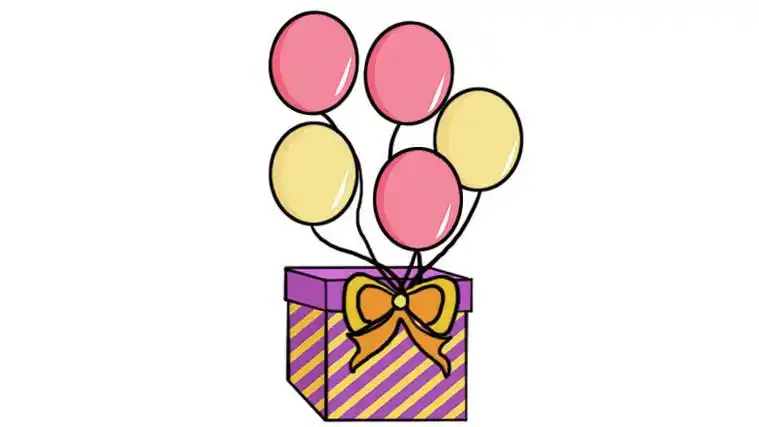 礼物简笔画彩色