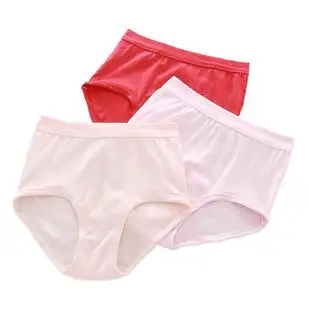 三枪内裤女纯棉高腰四季透气加大码中老年宽松全棉妈妈女士三角裤