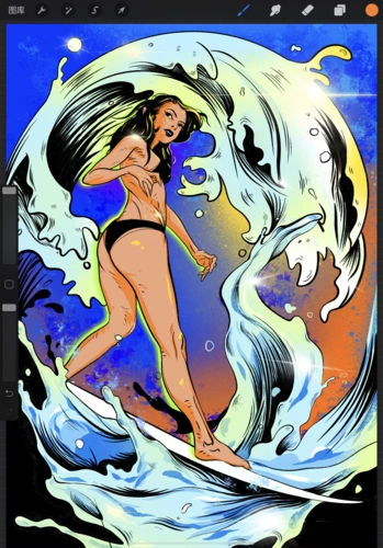 冲浪|插画|插画习作|z97983678 - 原创作品 - 站酷 (zcool)