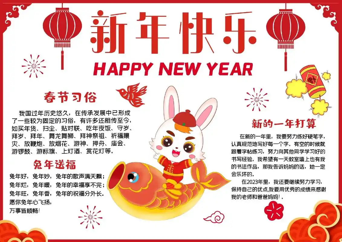 春节手抄报.不用再为老师布置的春节手抄报犯愁啦,给大家分享5 - 抖音