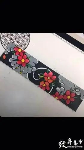 臂环手环纹身,臂环手环纹身手稿,臂环手环纹身手稿图案