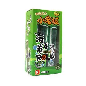 小老板烤海苔卷27g*2盒烤鱿鱼烧烤辣味原味即食休闲零食儿童辅食