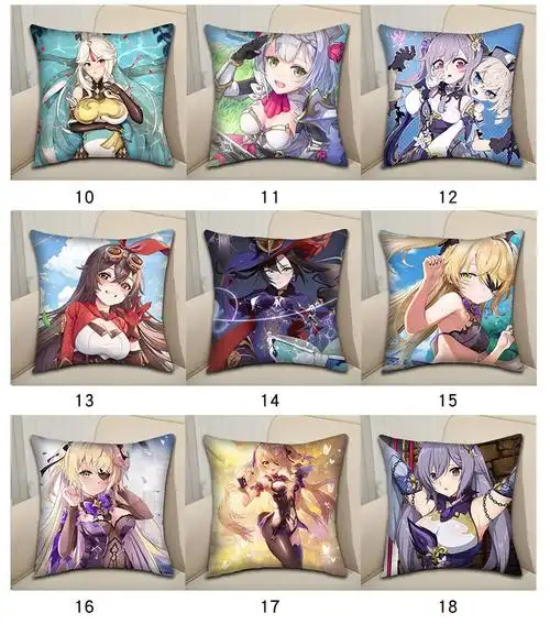 oimg原神抱枕定制琴安柏丽莎图片照片定做动漫可爱美少女生日礼物靠垫