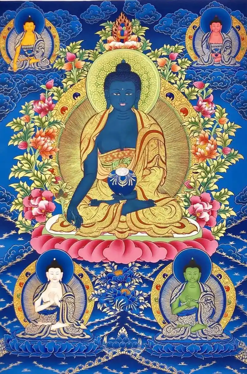 三漫陀唐卡.药师八佛 059905990599 #唐卡  # - 抖音