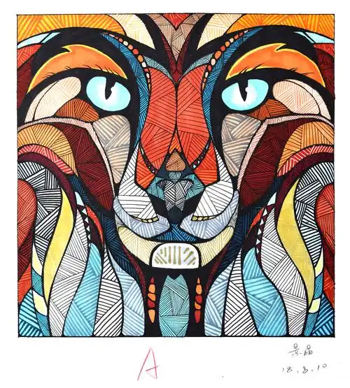 视觉传达设计手绘作品黑白装饰画手绘作品海报手绘作品