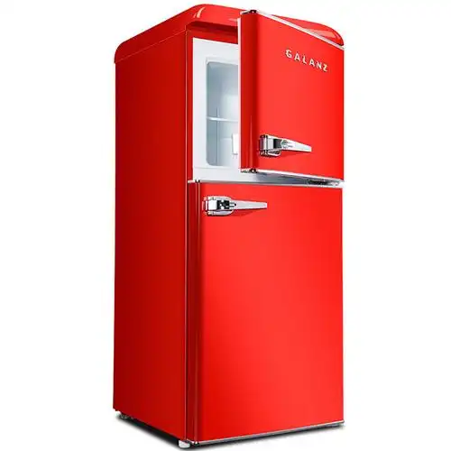 格兰仕(galanz)106立升 家用双门复古小冰箱 超静音 冷藏冷冻一体 有