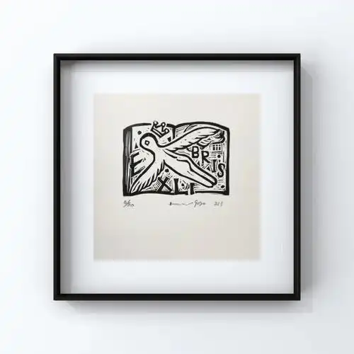 藏书票丨羽翼小人