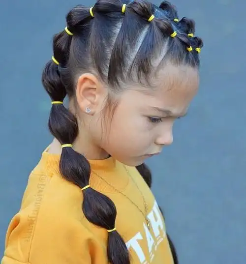 小女孩扎发大全,八款不同扎发款式,泡泡辫,丸子头,半扎发等等,每一款