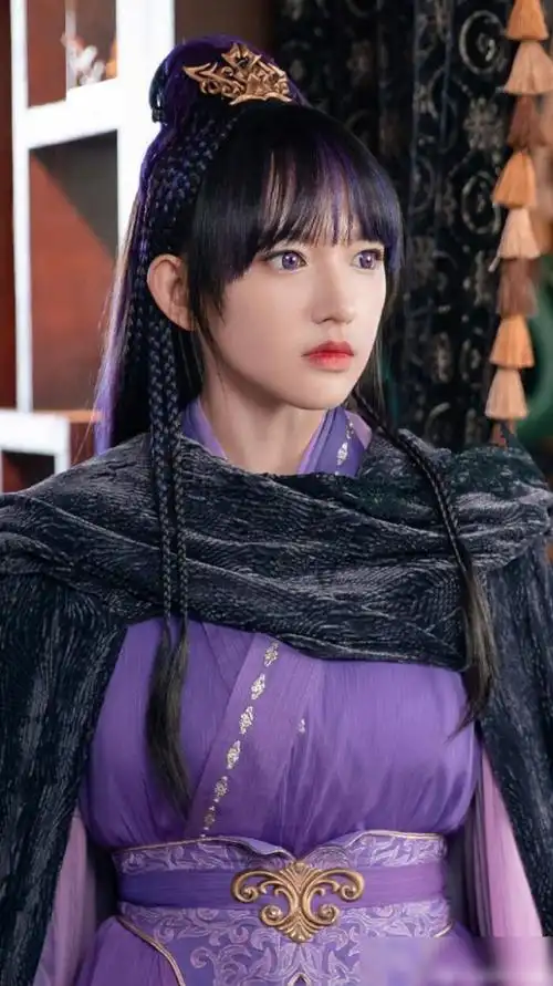 《灵域》程潇高清美图分享,大地之母的紫发紫色眼睛太惊艳了!