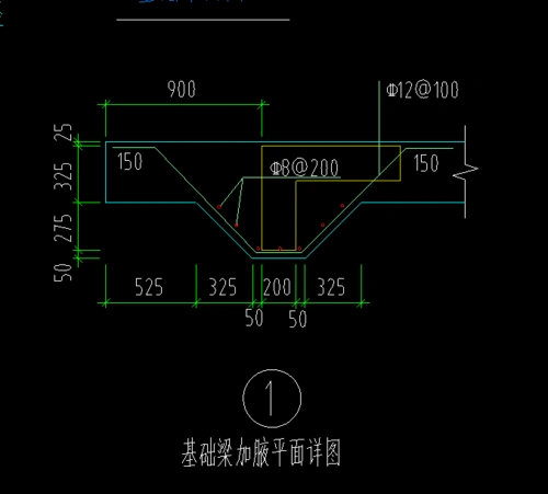 这种基础梁加腋怎么处理