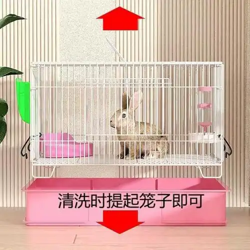 兔子笼子兔家用大号防喷溅兔笼豚鼠猪兔子养殖笼加粗加固兔笼