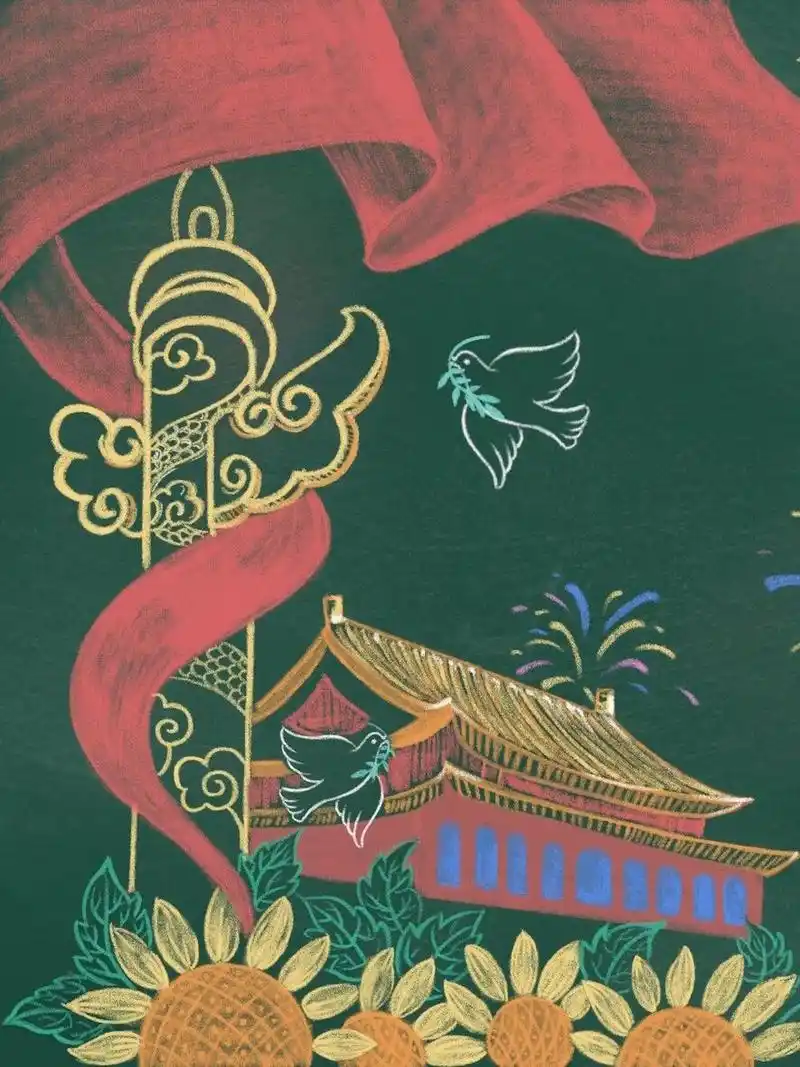 黑板画|国庆节版头原创设计 黑板报素材  前段时间被"体验好物"整明白