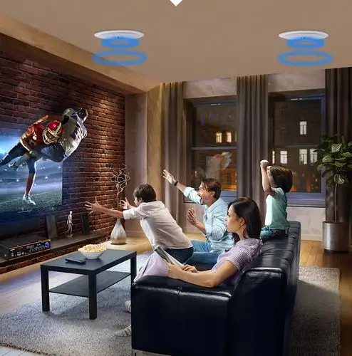 先科同轴吸顶喇叭蓝牙吊顶装音响功放套装嵌入式门店背景音乐系统店铺