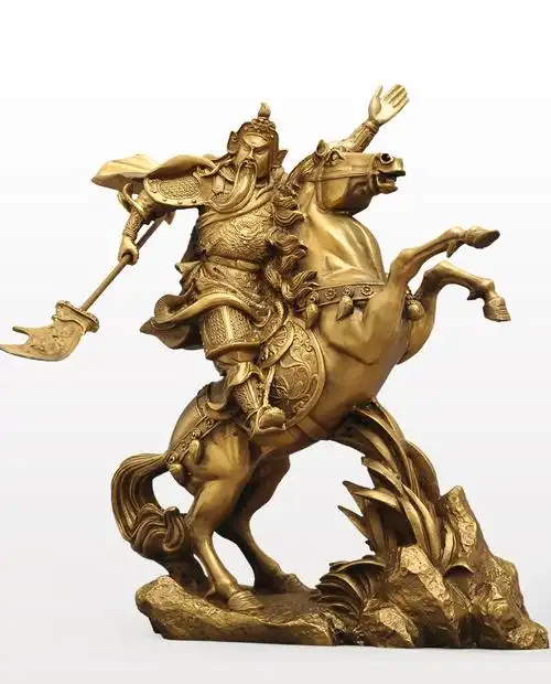 武财神关公骑马摆件全铜关羽大号财神爷神佛像居家供奉关二爷 1.