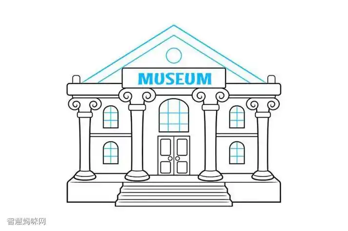 博物馆简单简笔画