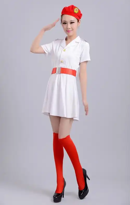 迷彩军装 迷彩表演裙 女迷彩舞台装 军装迷彩演出服 女兵演出服