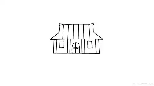 查找更多 古代房子简笔画图片,画法和步骤,尽在水彩迷.