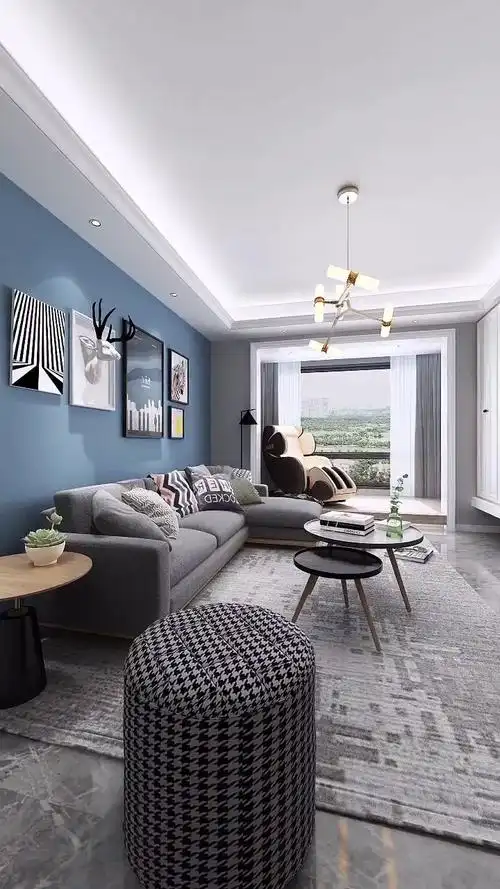 冷色系简约后现代风