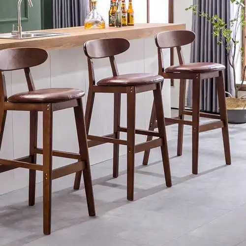 北欧实木吧台椅简约现代时尚创意高凳子高脚凳新款家用岛台吧椅子