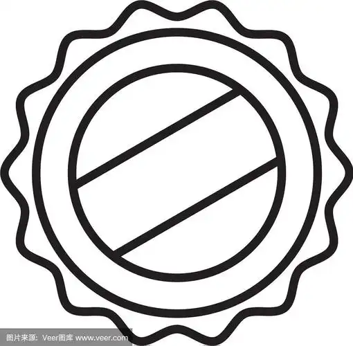 黑色线瓶盖图标孤立在白色上