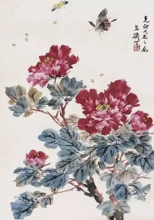 写意牡丹构图画法及调色技巧超实用