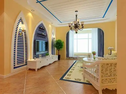 浪漫唯美拱形元素8款地中海电视背景墙