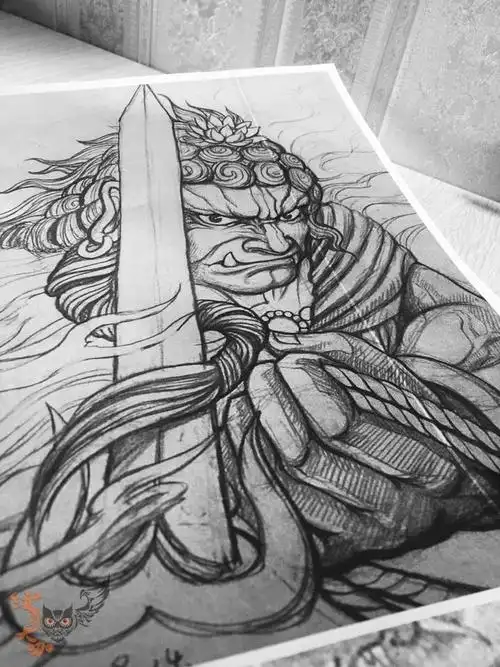 本店原创手稿作品_纹身图案手稿图片_李梁的纹身作品集