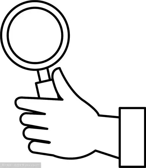 手用放大镜孤立图标