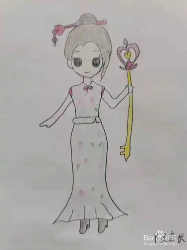 最后,涂上漂亮的颜色,辛灵店长简笔画,你学会了吗?